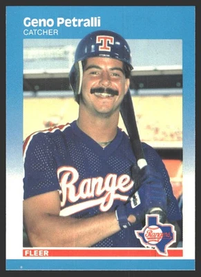 Geno Petralli #135 1987 Fleer Glossy Texas Rangers - Image 1 of 2