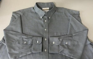 ROUNDTREE & YORKE Gold Label EUC Black & White Check Cotton Twill 18 35 - Picture 1 of 7