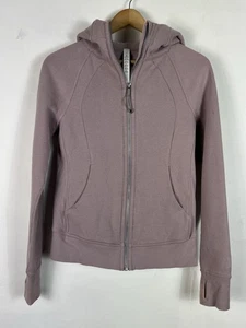 Lululemon Scuba Full Zip Hoodie Heathered Violet Verbena Purple Size 6 Flawed - Picture 1 of 9