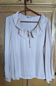 Damen Romantik Top XL Hell Pfirsich Rüschen Kokette Bauern Cottagecore - Bild 1 von 7