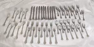 REED AND BARTON 18/8 STAINLESS REGINE FLATWARE 58 PIECES - Picture 1 of 9