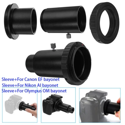 Adaptador de cámara SLR&DSLR anillo en T + adaptador de montaje en telescopio de 1,25" + tubo de extensión NUEVO Foto 1 de 4