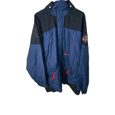 Chaqueta de esquí vintage años 90 Fila Italia azul con forro rojo para hombre XXL bolsillos con múltiples cremallera  Foto 1 de 4