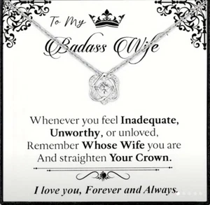 Custom To My Wife Necklace, Christmas Gifts For Women, Anniversary Gift For Wife - Picture 1 of 3