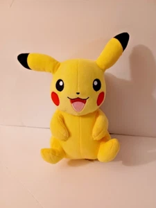 Wicked Cool Toys Pokémon Pikachu Plush Stuffed Doll Toy 9" Eyes Open Ash EUC! - Picture 1 of 3