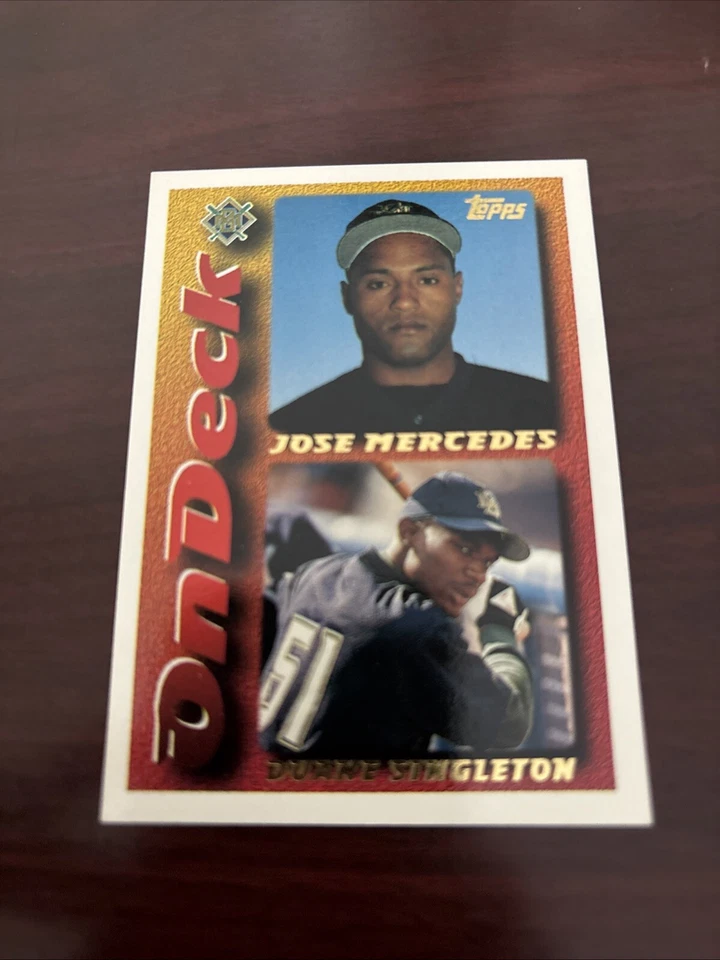 1995 Topps - On Deck #638 Jose Mercedes, Duane Singleton RC Milwaukee Brewers - Image 1 of 1