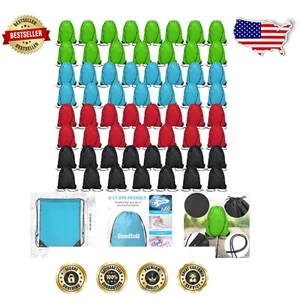 Durable and Foldable 60-Piece Cinch Bags Set for Sports & Outdoor Activities - Picture 1 of 8