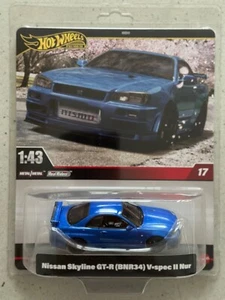 Hot Wheels Premium NISSAN SKYLINE GT-R R34 V-SPEC II NUR nismo r32 r33 - Foto 1 di 2