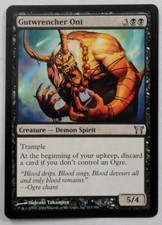 MAGIC THE GATHERING CHAMPIONS OF KAMIGAWA BLACK GUTWRENCHER ONI CREATURE CARD