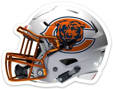 Chicago Bears Football Helmet w/ Bear Type Logo Die-Cut MAGNET Cover