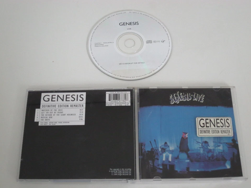 GENESIS/LIVE(VIRGIN CLACDX 1+7243 8 39778 2 6) CD ALBUM - Bild 1 von 1