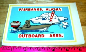 Fairbanks Alaska Outborda Assn. de colección Calcomanía muy antigua, teléfono #3656, ¡ÚNICA! - Imagen 1 de 1