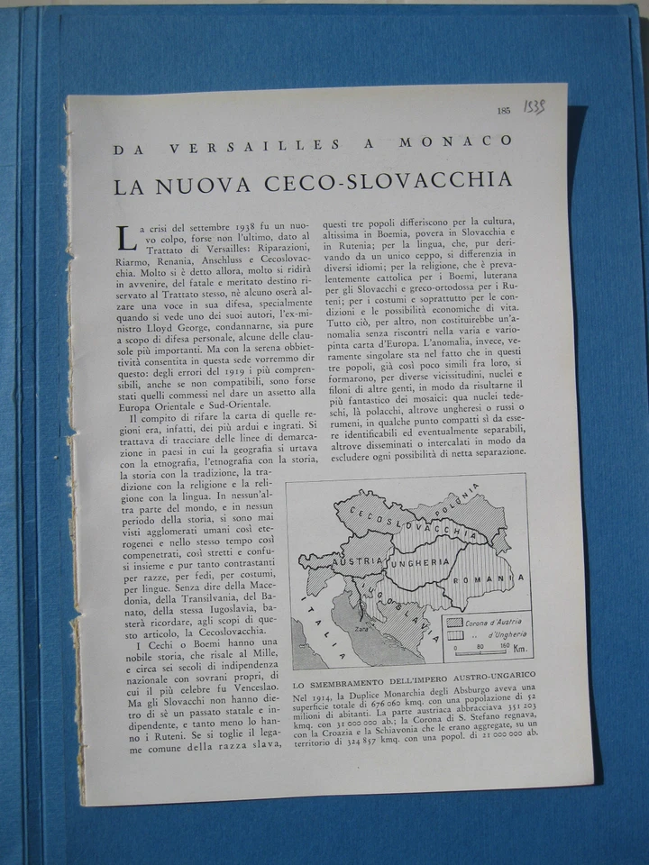 1939 LA NUOVA CECO-SLOVACCHIA BRATISLAVA - USI COSTUMI - TANTE FOTO - Immagine 1 di 1
