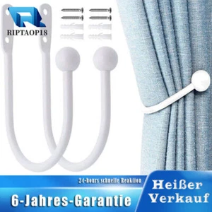 Vorhänge Raffbügel Metall Weiß Gardinenhalter U-Form Vorhanghalter Wandbehang - Bild 1 von 8