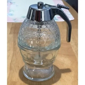 Honey Dispenser with Storage Stand Sugar Syrup Acrylic Storage Pot 200ML - Picture 1 of 1