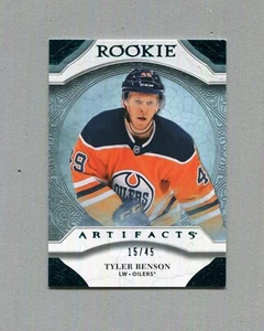 2020-21 Upper Deck Artifacts Aqua Rookie Card RC Tyler Benson #172 15/45 - Picture 1 of 3