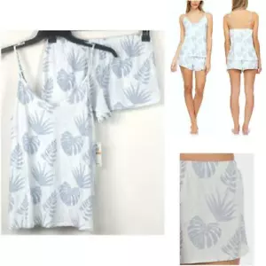 FLORA NIKROOZ Valerie Cami & Tap Shorts Pajama Set Gray Choose Size New T90134 - Picture 1 of 7