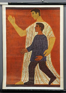 Gráfico de pared religioso enrollable de colección ángel de la guarda - Imagen 1 de 1