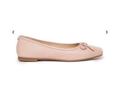 bernardo Gwynn Ballet Flats Blush Nappa Leather Nude Square Toe  Size 9.5 - Image 1 of 4