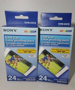 2 BOXES Sony SVM-24CS Print Pack for Sony DPP-MP Printer (48 2x3.25") BRAND NEW  - Picture 1 of 4