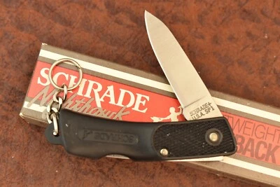 CUCHILLO VINTAGE SCHRADE HECHO EN EE. UU. NIGHTHAWK ZYTEL BLOQUEO SP-1 ACERO INOXIDABLE BONITO Foto 1 de 3