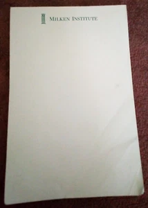 Vintage 2000s Milken Institute Logo Blank Notepad (45 sheets total) - Picture 1 of 1