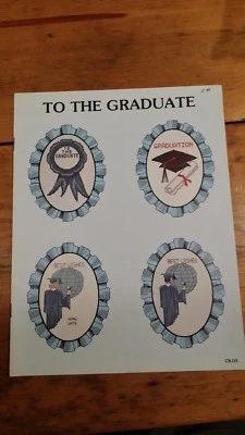 TO THE GRADUATE DIPLOMA SAMPLER CROSS STITCH PATTERN FREE SHIPPING   - Image 1 of 2