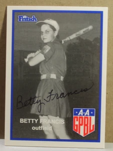 AAGPBL "BETTY FRANCIS" SIGNIERTE KARTE #66 - Bild 1 von 2