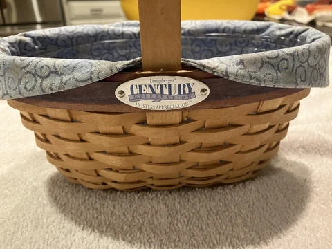Longaberger Century Celebration 2000 Hostess Cheers Basket Liner & Protector 8" Cover