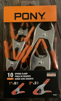 Pony Tools Heavy Duty Metal Spring Clamps 8x 1 Inch 2x 2 Inch Brand New - Image 1 of 2
