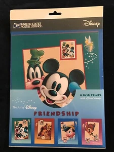 B139- The Art Of Disney Friendship 4- 8 X 10 Prints USPS With Stamps NEW Bambi - Picture 1 of 3