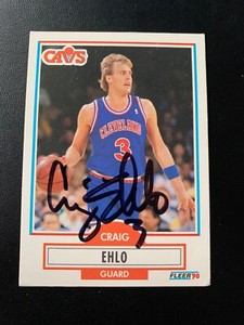 Craig Ehlo Signed 1990-91 Fleer #32 Card Cleveland Cavaliers Autograph COA