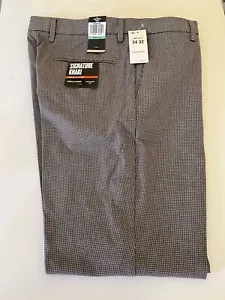 DOCKERS SIGNATURE KHAKI Men's Straight Fit Flat Front Pants | 34x32 (Brown) - Picture 1 of 5