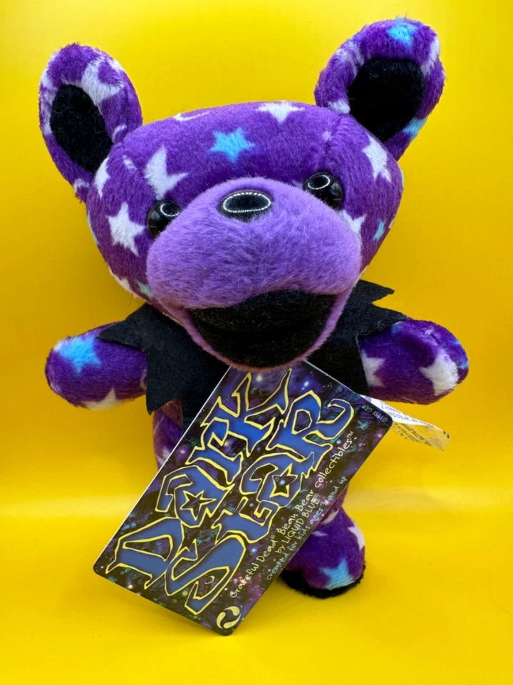 Grateful Dead Bean Plush Bear Collectible by Liquid Blue Dark Star With Tag 1998