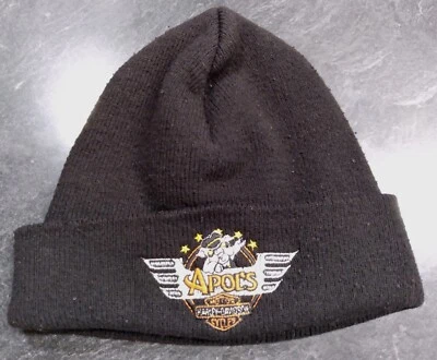 APOLS HARLEY DAVIDSON BROWN Mens Womens KNIT CUFF Beanie Hat Watch Cap USED - Image 1 of 3