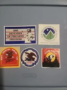 5 adesivi vintage 1985 NRA e club di caccia - Foto 1 di 4