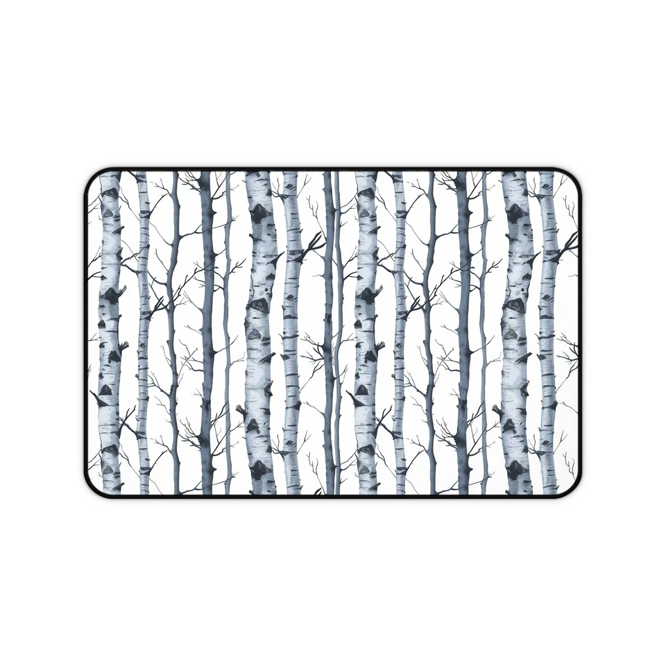 Birch Tree Forest Desk Mat, Nature Lover Desk Accessory, Office Decor Gift - Image 1 of 1