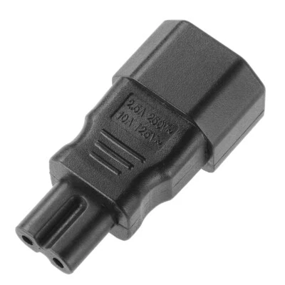 IEC320 C14 Male to C7 Female Converter Power Adapter Extension Cable Plug Socket - Image 1 of 4