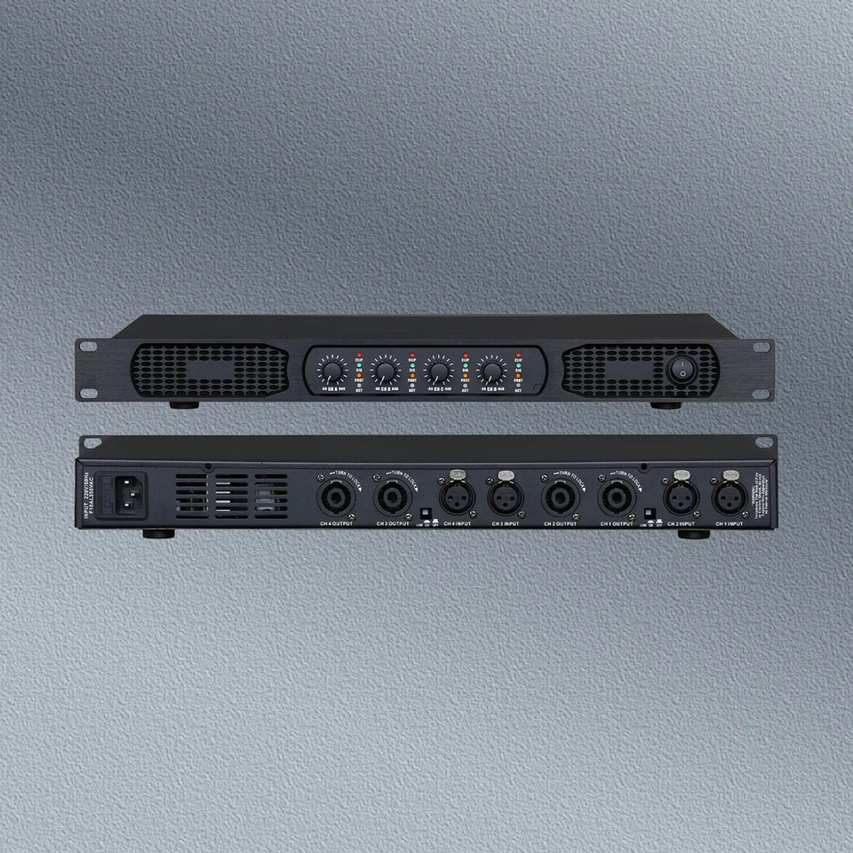 DA4400 Professional 4 Channel Class H Digital DJ Power Amplifier 4*800W in 8 O1R - Image 1 of 4