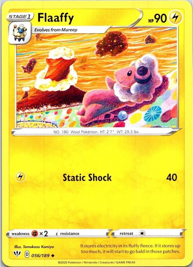 Pokemon - Flaaffy - 056/189 - Uncommon - Darkness Ablaze - NM/M - NEW - Image 1 of 1