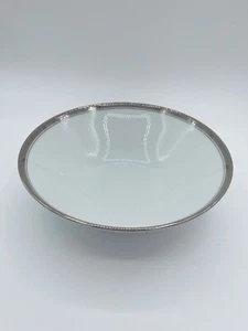 Silvester by Noritake 9-inch Vegetable Serving Bowl with Silver Trim - Picture 1 of 8