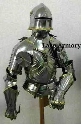 Half Body Armor Suit Fully Wearable and Gothic Medieval Knight armor suit - Image 1 of 3