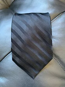 Pierre Cardin Luxury Silk Tie Black Woven Stripes Pattern Necktie 3.75"x57" - Picture 1 of 7