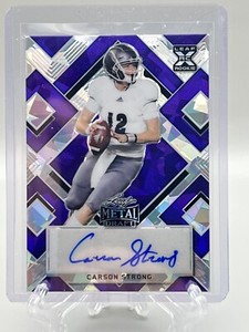 2022 Leaf Metal Draft Carson Strong Purple Crystal Rookie Auto #/15 SSP RC