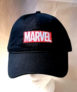 Cappello berretto baseball nero logo Marvel Comics da scatola pranzo nuovo NOS OSFM 2022 - Foto 1 di 9