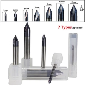 Professional 3 Flute Chamfer Milling Cutter 60 Degrees for Precise Cutting - Picture 1 of 31