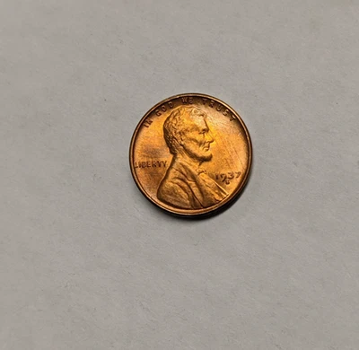 1937-S Wheat Cent  - Red BU Uncirculated, San Francisco Mint - Image 1 of 4