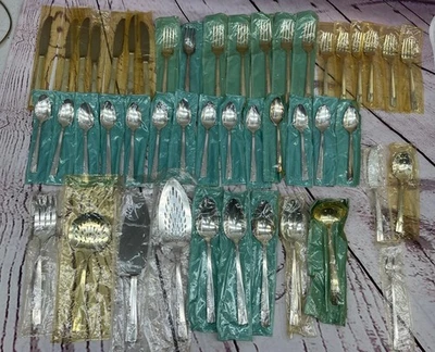 46 Pçs Prato de Nobreza Selado Antigo Capricho Prato de Prata Talheres SERVINDO 14 T’s +++ - Imagem 1 de 4