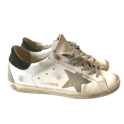 Zapatillas Golden Goose Superstar para mujer 37 7 blancas de cuero de caña baja GGDB Foto 1 de 4