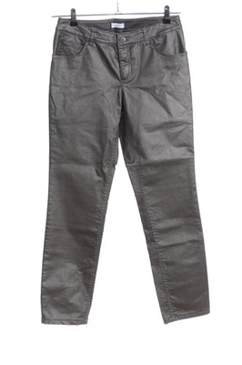 OUI Jeggings Mujeres Pantalón Talla EU 38 color plata look efecto mojado - Imagen 1 de 4